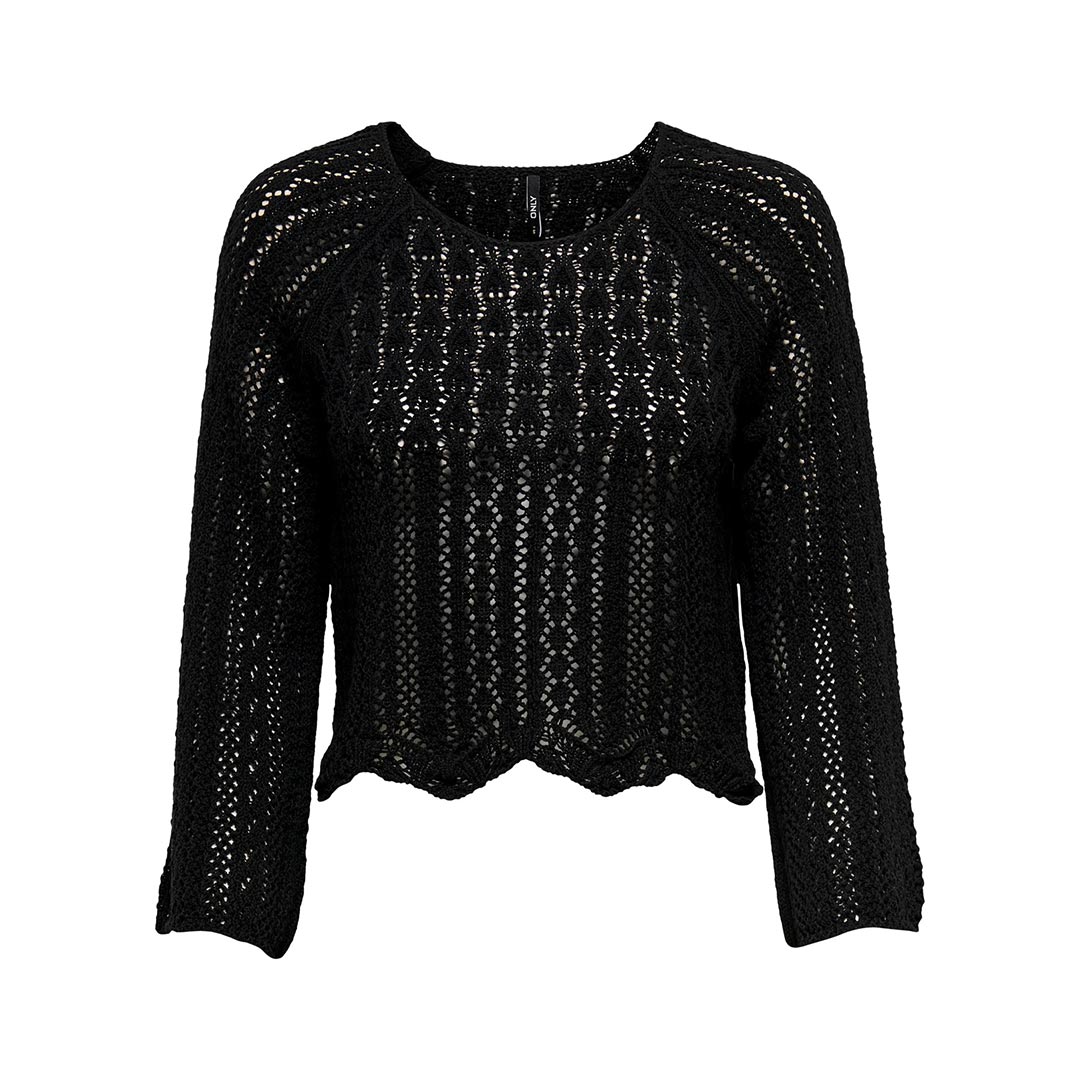 ONLY ONLNOLA LIFE 3/4 PULLOVER KNT NOOS 15233173.BLACK