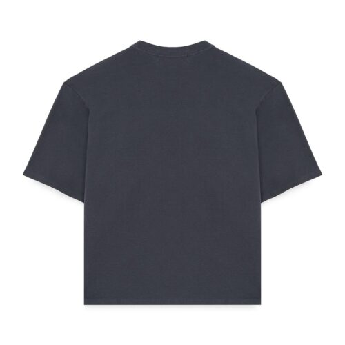 IUTER LABEL RIBBED TEE 25WITS03.ASPHALT