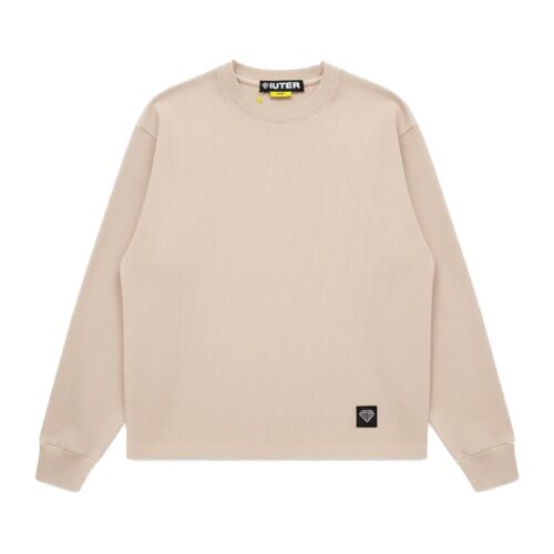 IUTER LABEL RIBBED LS TEE 25WILS03.ICE