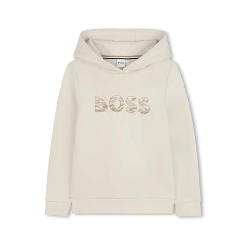 BOSS FELPA CON CAPPUCCIO J52355.SABBIA