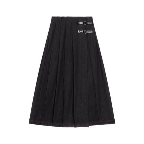 GCDS PLEATED DENIM LONG SKIRT B2CW3201DA8.99