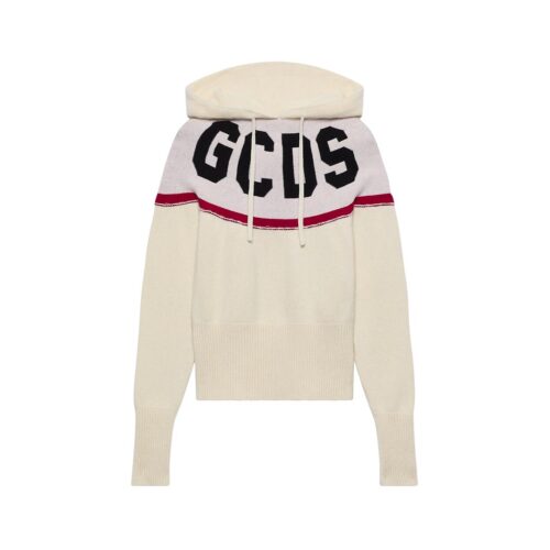 GCDS LOGO KNIT CROPPED HOODIE B2CW1918KI9.15