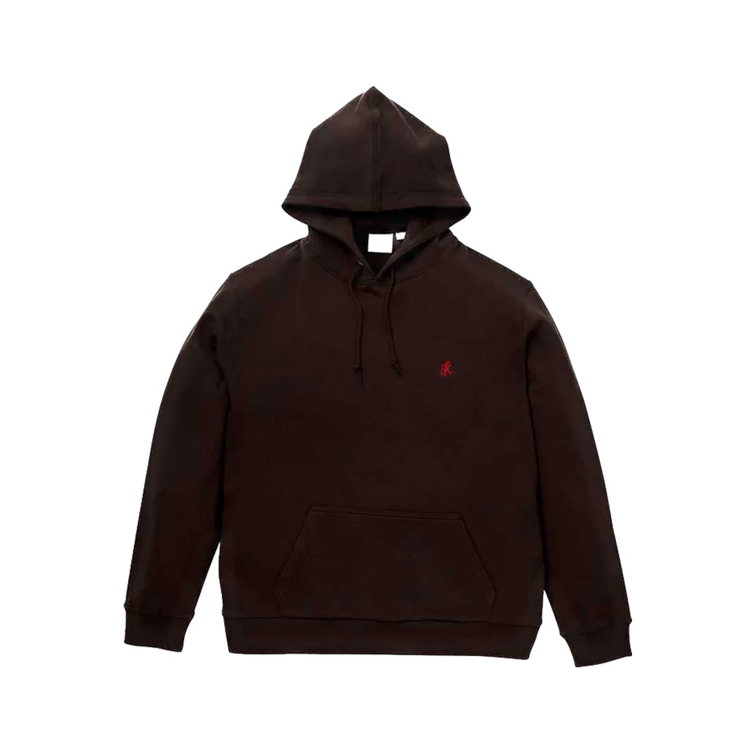 GRAMICCI ONE POINT HOODED SWEATSHIRT G309-FT.BRWN