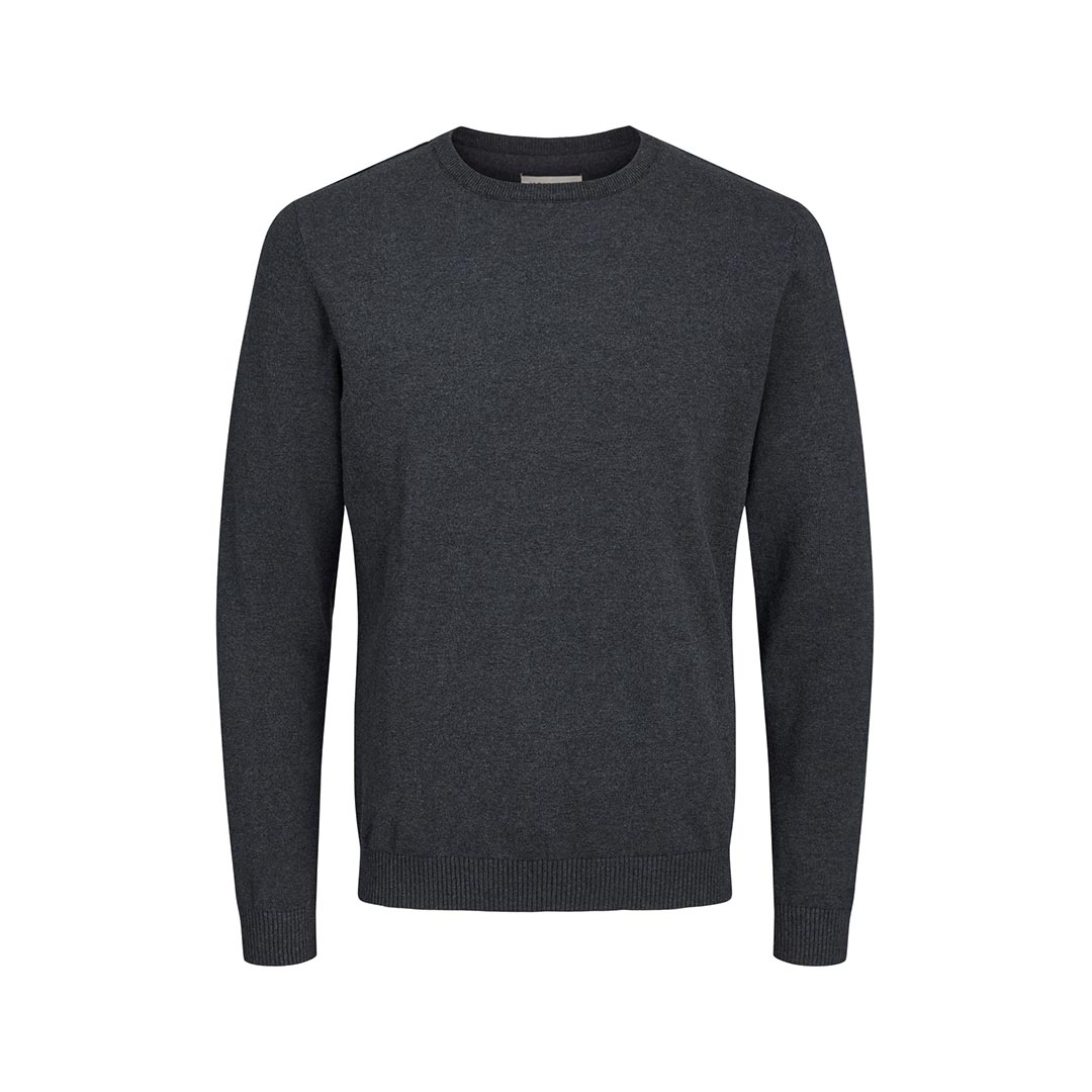 JACK&JONES JJEBASIC KNIT CREW NECK NOOS 12137190.GREY