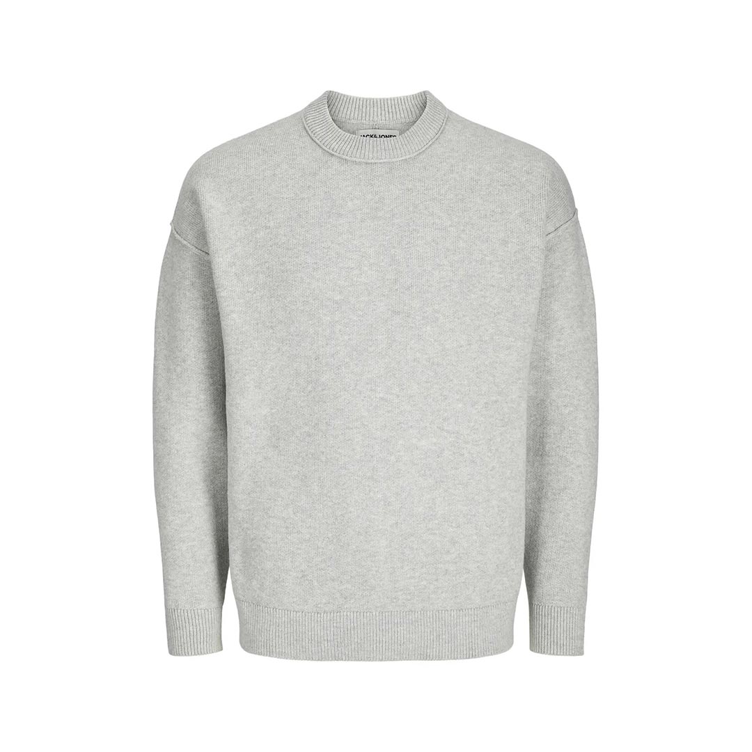 JACK&JONES JCOMAX KNIT CREW NECK 12268183.GREY