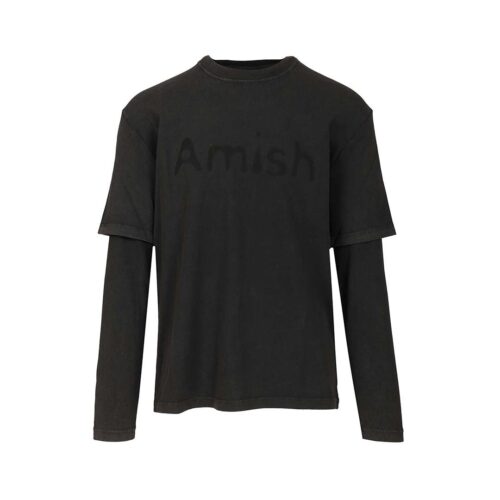 AMISH T-SHIRT L/S DOUBLE UNISEX AMU145CN202154.C0020