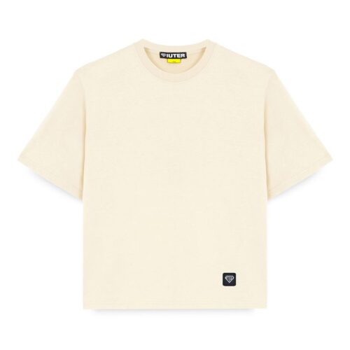 IUTER LABEL RIBBED TEE 25WITS03.CREAM