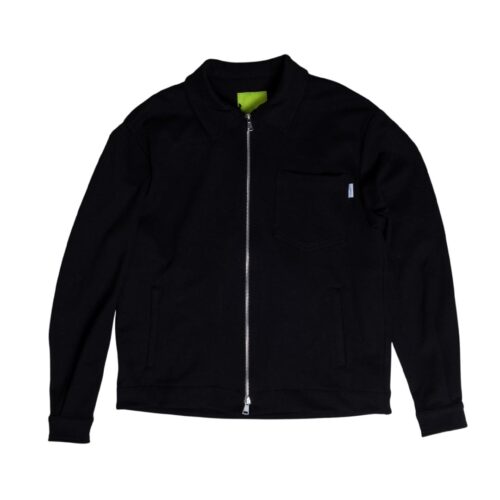 SHOE WOOL EFFECT FABRIC JACKET WITH ZIP JACK85WO.BLACK