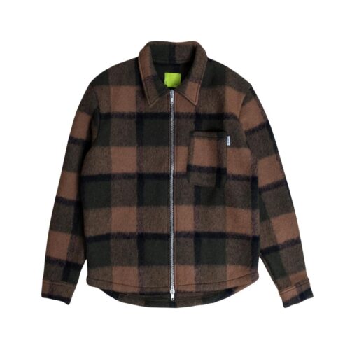 SHOE WOOL ZIP JACKETS CHECK JUNO6401.CHECK