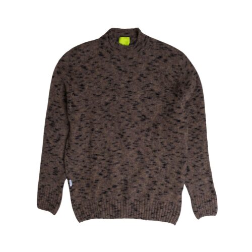 SHOE CREWNECK SWEATER WITH BLENDED YARN KEMP8001.TOBACCO