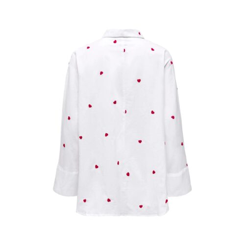 ONLY ONLNEW LINA GRACE LS EMB SHIRT NOOS WVN 15283743.WHT