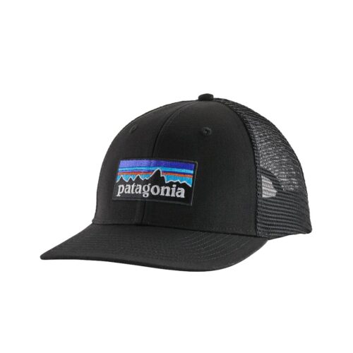 PATAGONIA P-6 LOGO TRUCKER HAT 38289.BLK
