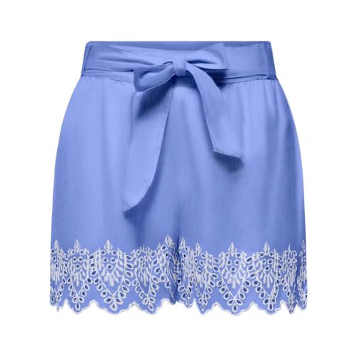 ONLY ONLTULUM EMB LOOSE BELT SHORTS WVN 15368893.BLB