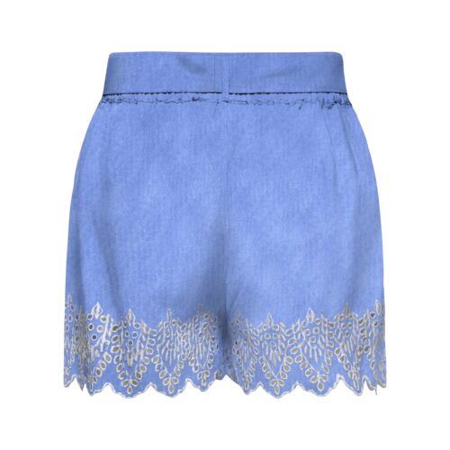 ONLY ONLTULUM EMB LOOSE BELT SHORTS WVN 15368893.BLB