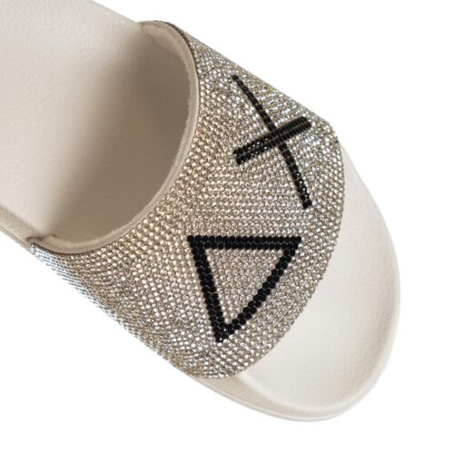 SUN68 GIRL'S SLIPPERS STRASS LOGO KID X36411K.01