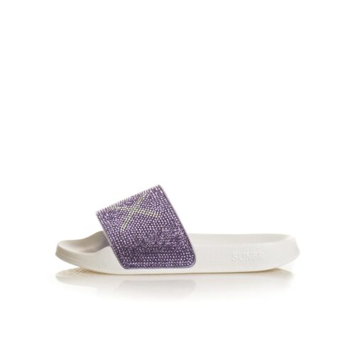 SUN68 GIRL'S SLIPPERS STRASS LOGO KID X36411K.0124