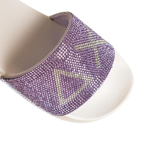 SUN68 GIRL'S SLIPPERS STRASS LOGO KID X36411K.0124