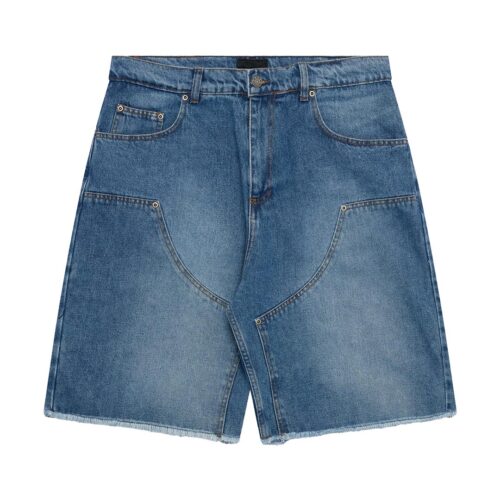 RASSVET SUN DYED DOUBLE KNEE BAGGY DENIM SHORTS P024.LB