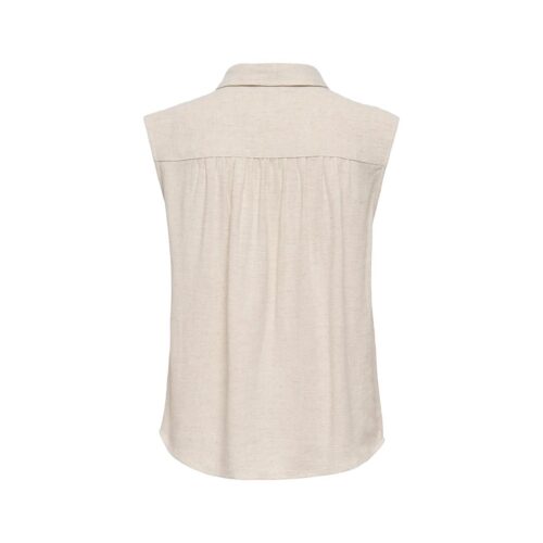 ONLY ONLSIESTA S/L LINEN BL SHIRT 15367416.MOON