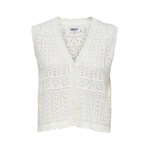 ONLY ONLIRINA V-NECK BUTTON VEST KNT 15363681.CLOUD