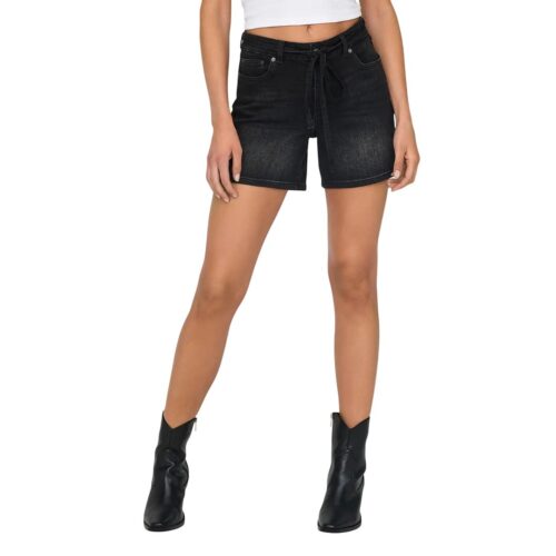 ONLY ONLGIANNA MW BELTED SHORTS AZG DNM NOOS 15340706.BLK