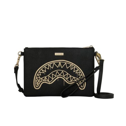 SPRAYGROUND THAT GOLD DRAP CROSSOVER CLUTCH