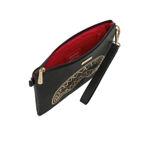 SPRAYGROUND THAT GOLD DRAP CROSSOVER CLUTCH