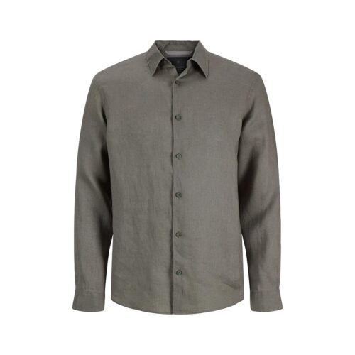 JACK&JONES JPRBLALAWRENCE LINEN LS SHIRT 12293563.SMOKEY