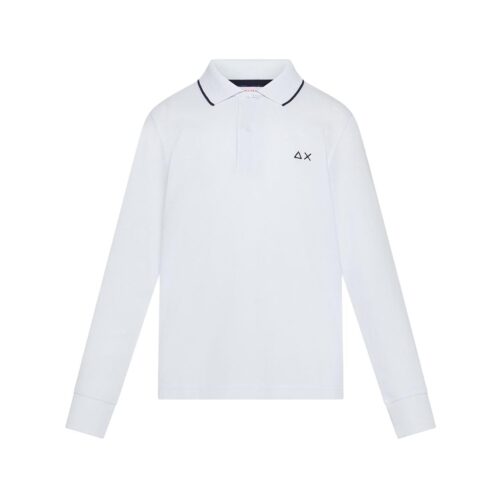 SUN68 BOY'S POLO SMALL STRIPES ON COLLAR L/S A46303.01