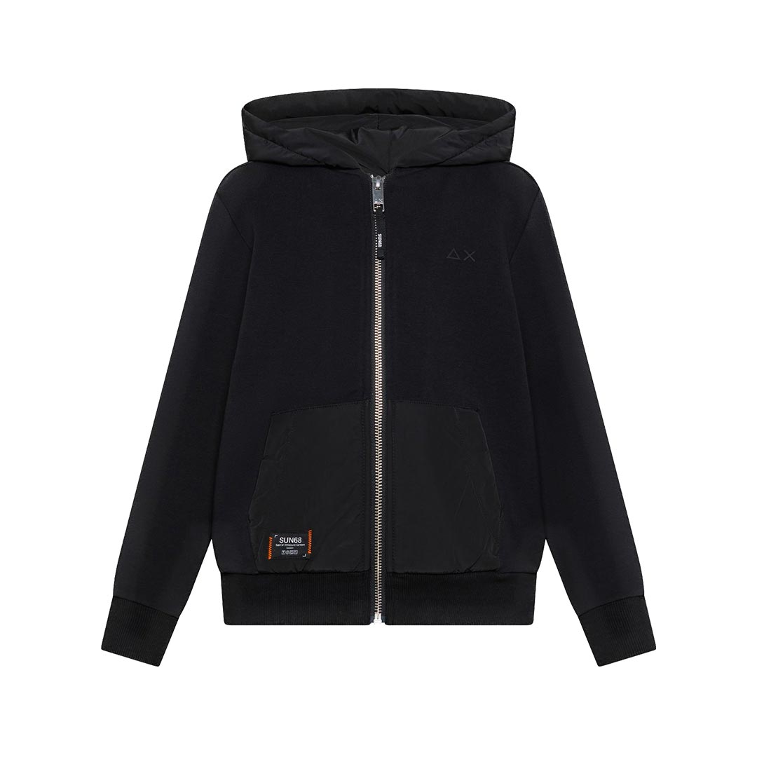 SUN68 BOY'S SWEATSHIRT NYLON DETAIL L/S F46333.11