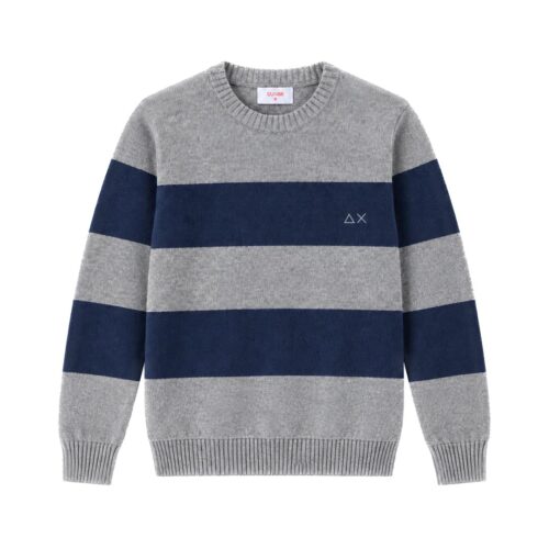 SUN68 BOY'S SWEATER COLOR BLOCK WARM WOOL L/S K46371.07