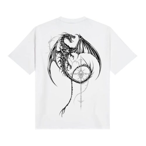 DOLLY NOIRE OCCULT DRAGON TEE WHITE TS1312.T4.02