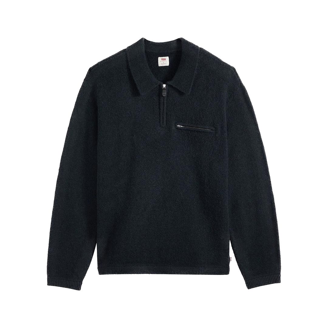 LEVI S RED BOULDER COLLARED HALF ZIP 007W2-0000