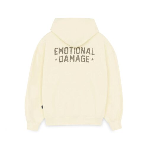 IUTER DAMAGE HOODIE 26WISH14.IVORY