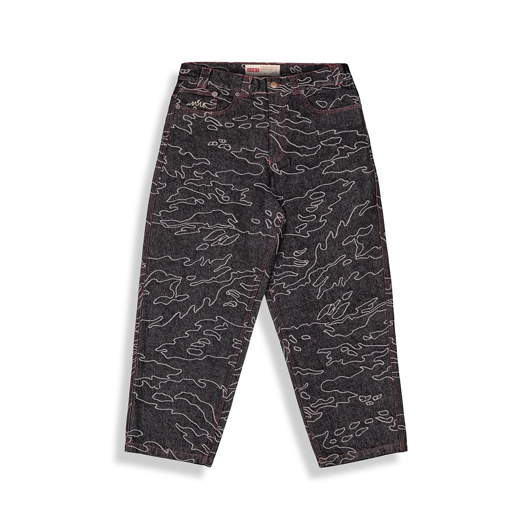 GRIMEY ODD CUTLASS JACQUARD BIG BOY DENIM PANTS GBBDJ306
