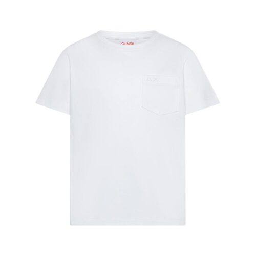 SUN68 BOY'S T-SHIRT SOLID JERSEY MERCERIZED S/S T46301.01