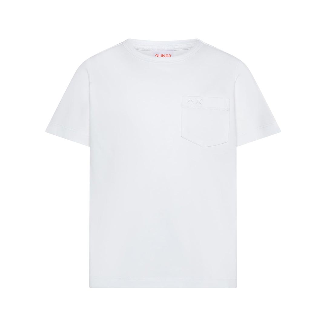 SUN68 BOY'S T-SHIRT SOLID JERSEY MERCERIZED S/S T46301.01
