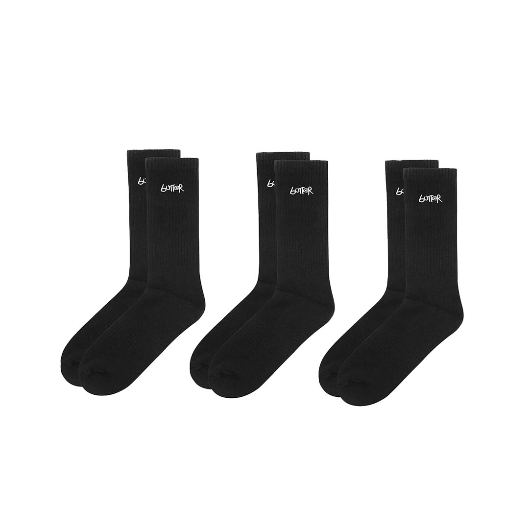 BUUTER GOODS 3-PACK BASIC SOCKS 3PBSOCKS.B