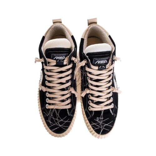 SPRINGA WAVY ALTA SUEDE CON RICAMI SPWH2SUTEXA1.NERO