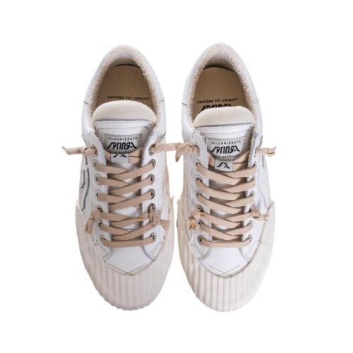 SPRINGA WAVY SHELL PELLE CON RICAMI SPWL2LTHTEXA3.BIANCO
