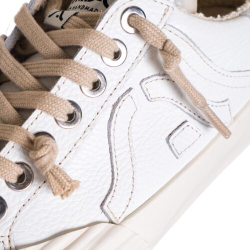 SPRINGA WAVY SHELL PELLE CON RICAMI SPWL2LTHTEXA3.BIANCO