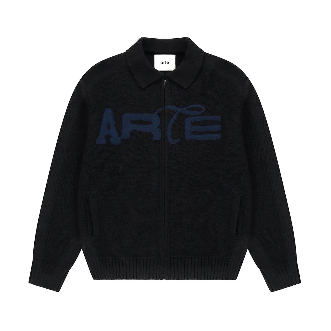 ARTE STENCIL ZIP CARDIGAN 021K.1