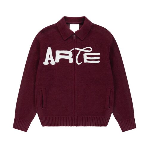 ARTE STENCIL ZIP CARDIGAN 021K.602