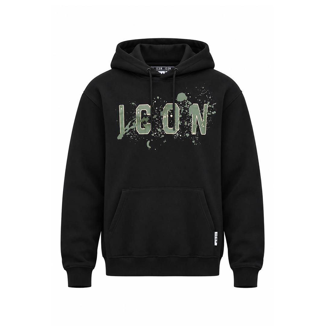 ICON FELPA CON CAPPUCCIO IBSW001372.NERO
