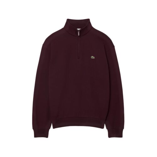 LACOSTE FELPA COLLO ALTO E ZIP IN TESSUTO FELPATO SH8866.00.3KEE
